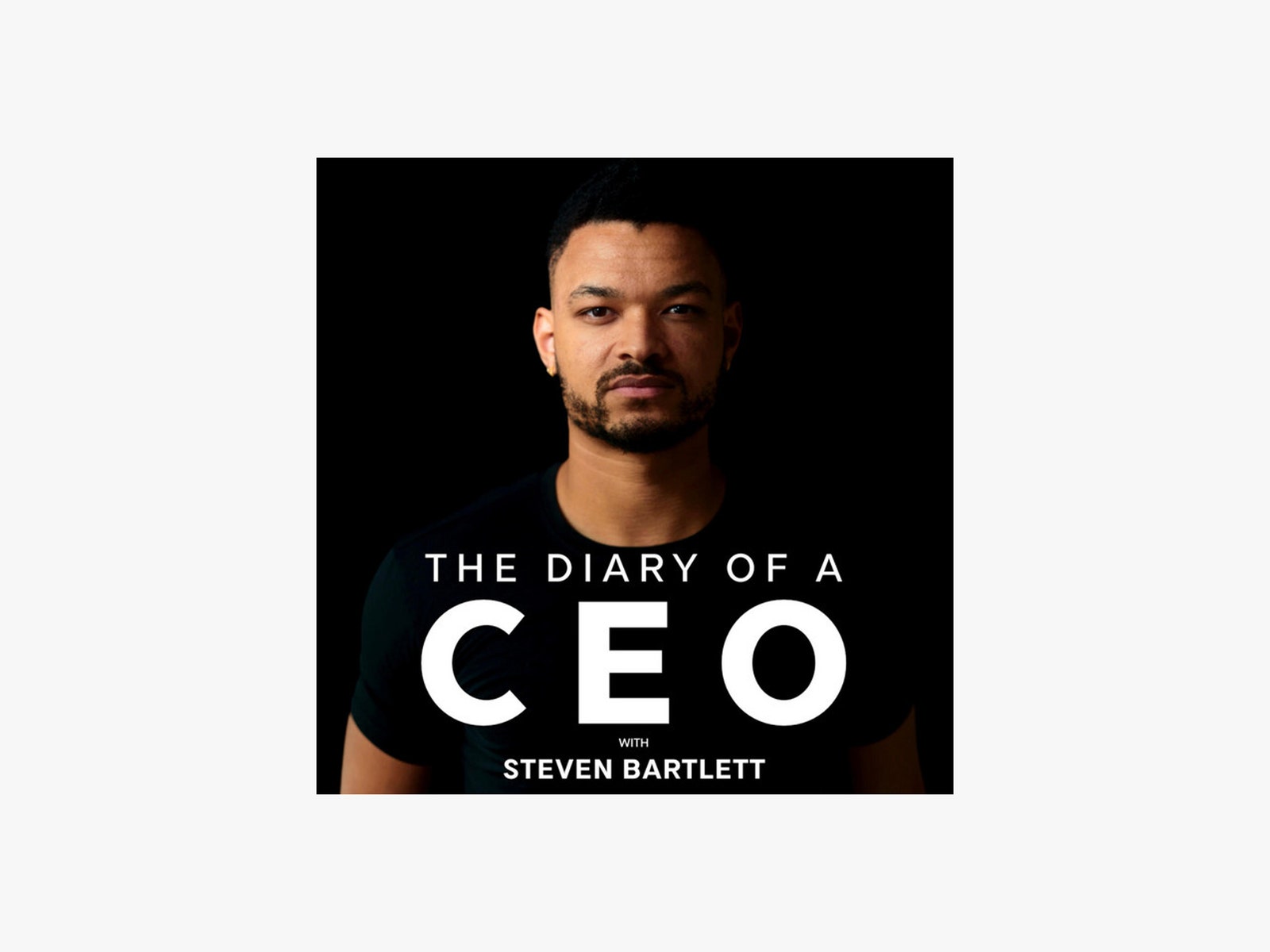 The Diary of A CEO podcast art featuring host Steven Bartlett