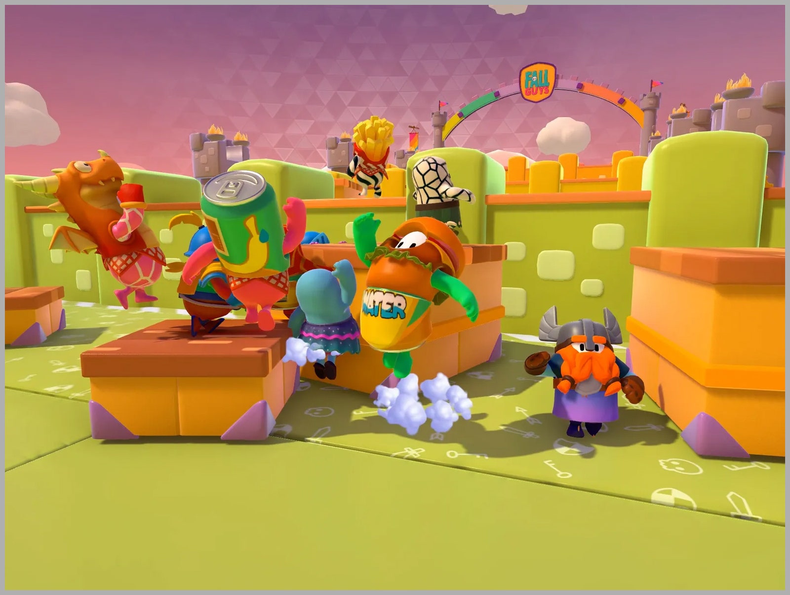 Fall Guys screenshot featuring characters running