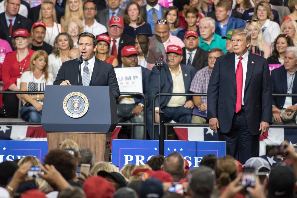 Trump Vs. Desantis: Glimpse Of Potential 2024 GOP Primary Match-Up Seen In Florida On Sunday