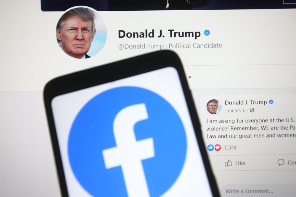 Donald Trump's Facebook, Instagram Accounts Restored By Meta - Meta Platforms (NASDAQ:META)